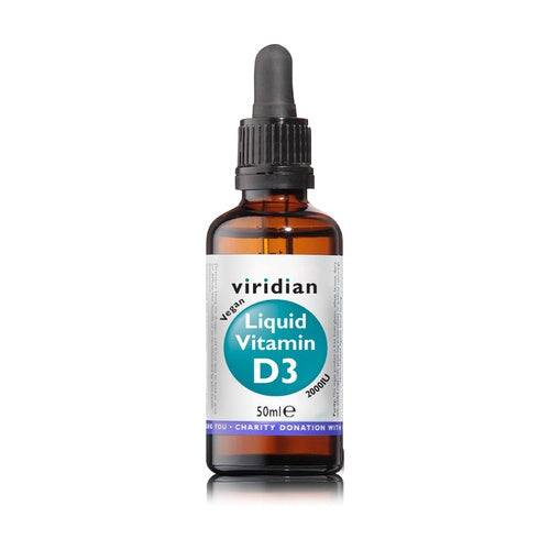 Vitamina D3 Líquida Vegana 2000iu 50ml - Viridian - Crisdietética