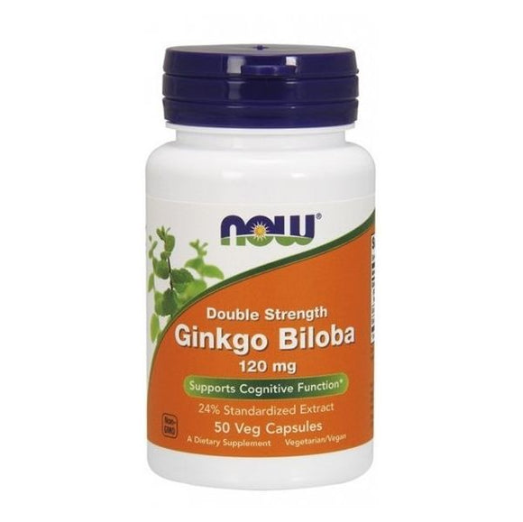 Ginkgo Biloba 120mg 50 cápsulas - Now - Crisdietética