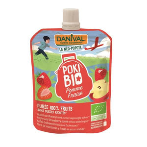 Organic Poki with Apple and Strawberry 90g - Danival - Crisdietética