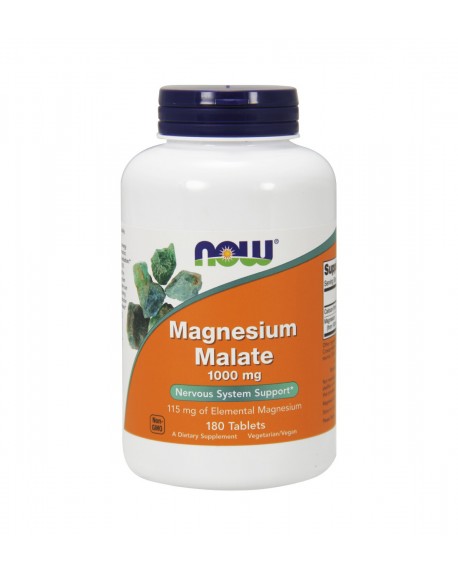 NOW Magnesium Malate 1000mg 180 Comprimidos - Celeiro da Saúde Lda