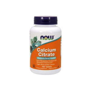 Calcium Citrate 100 tablets -Now - Crisdietética