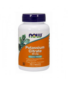 NOW Potassium Citrate 99mg 180 Capsules - Celeiro da Saúde Lda