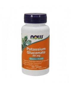 NOW Gluconato de potasio 99 mg 100 tabletas - Celeiro da Saúde Lda
