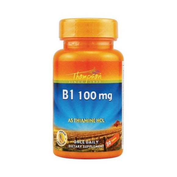 Vitamina B1 100mg 30 Comprimidos - Thompson - Crisdietética