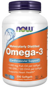 NOW Omega-3 1000mg 200 capsules - Crisdietética
