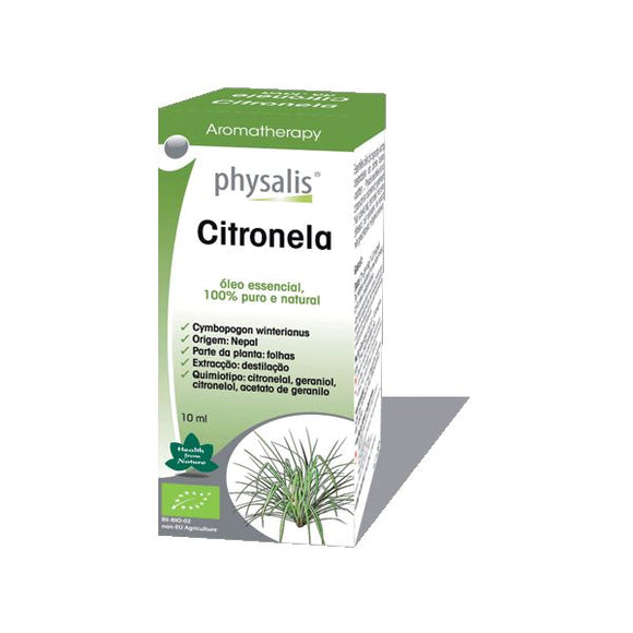 Óleo Essencial Citronela 10ml - Physalis - Crisdietética