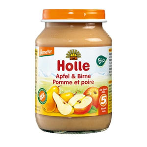 Organic Puree of Pear and Pear 5M 190g - Holle - Crisdietética