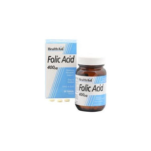 Folic Acid 400ug 90 Vegan Tablets - Health Aid - Crisdietética