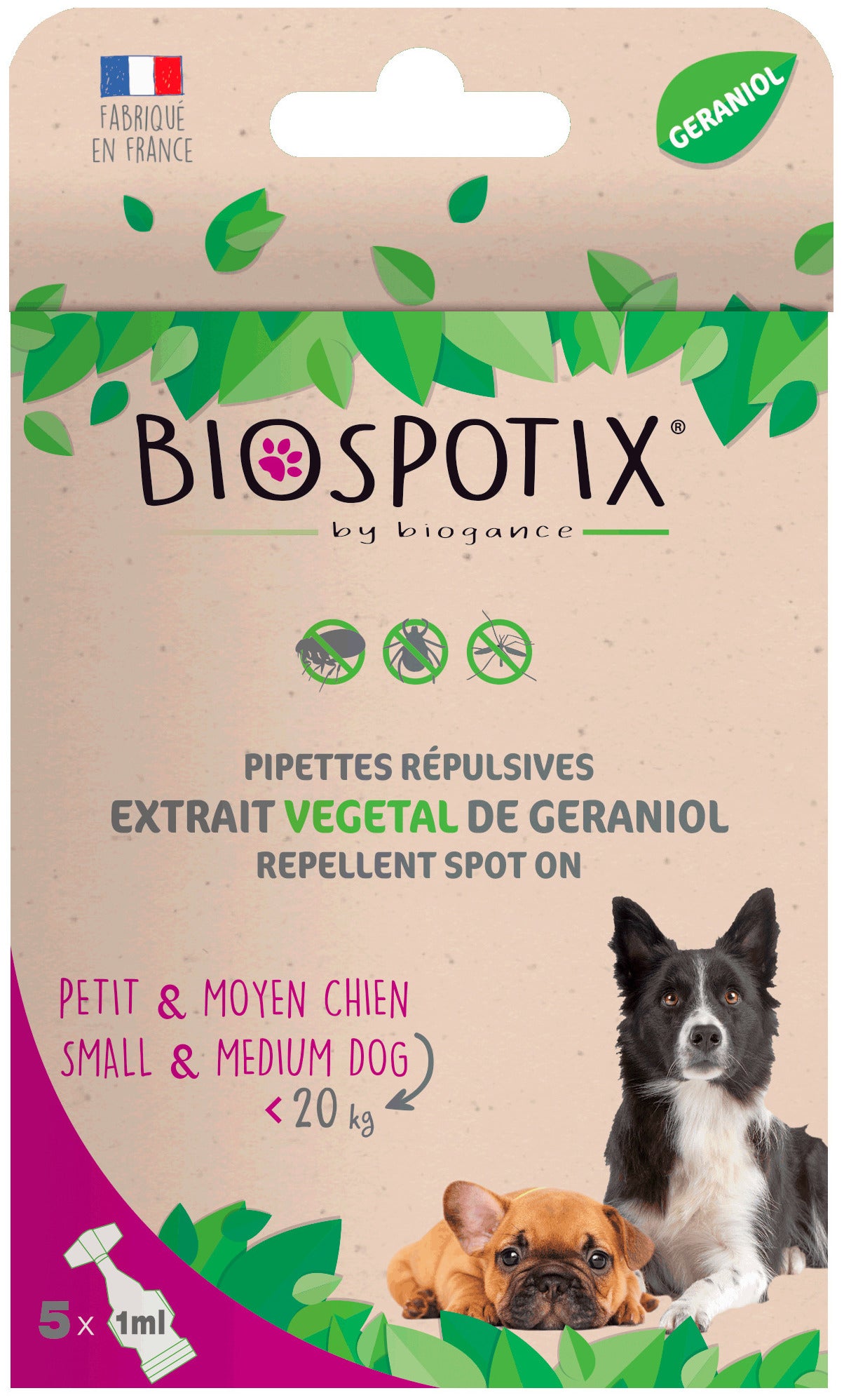 Biogance Biospotix Dog -20kg 5 支移液管 - Chrysdietetic
