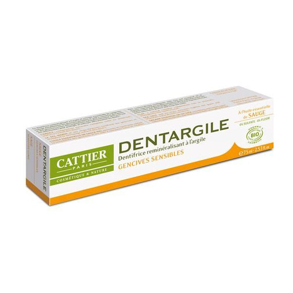 Pasta de Dentes de Argila + Salva 75ml - Cattier - Crisdietética