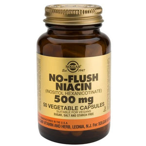 No-Flush Niacin 500 mg 50 Kapseln - Solgar - Crisdietética