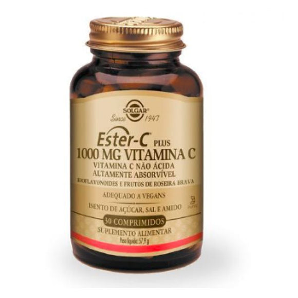 Ester-C Plus 1000mg Vitamin C 30 Comprimidos - Solgar - Crisdietética