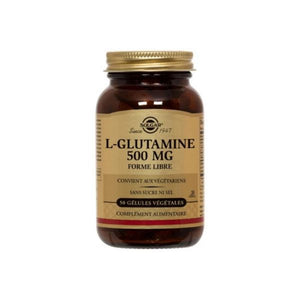 L-Glutamine 500mg 50 Cápsulas Vegetais - Solgar - Crisdietética