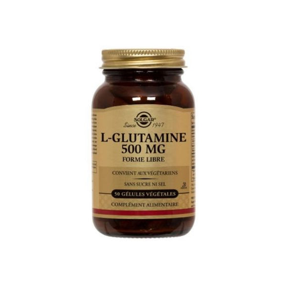 L-Glutamine 500mg 50 Cápsulas Vegetais - Solgar - Crisdietética