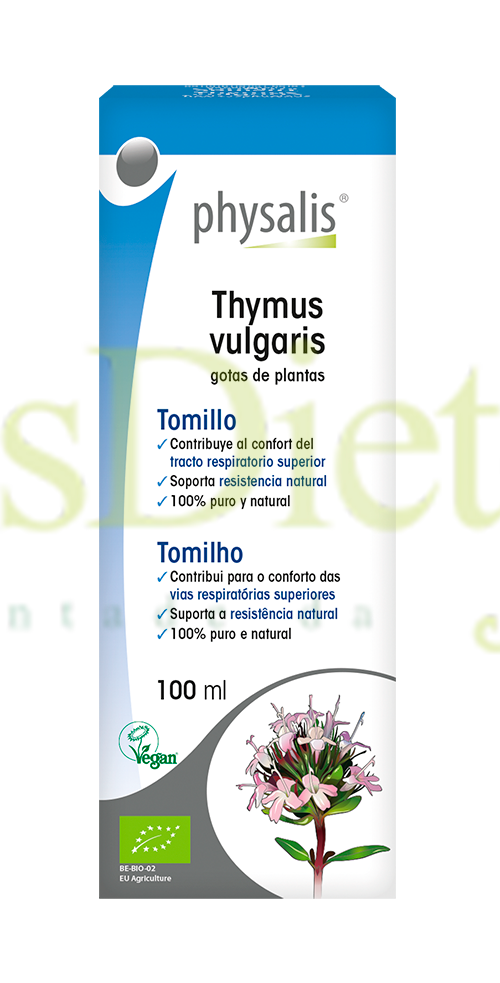Thymus Vulgaris Gotas 100ml - Physalis - Crisdietética