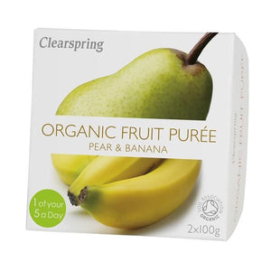Organic Puree of Pear and Banana 200g - ClearSpring - Crisdietética