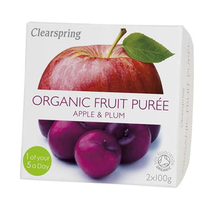 Organic Apple and Plum Puree 200g - ClearSpring - Crisdietética