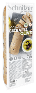 Ciabatta con Olive Bio Senza Glutine 180g - Schnitzer - Crisdietética