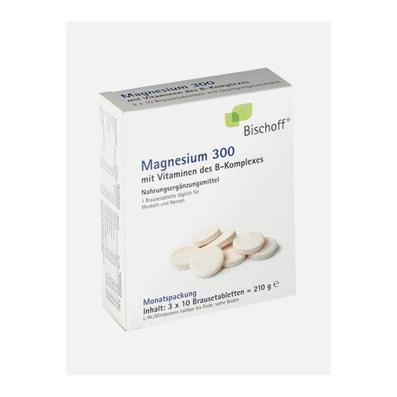 Magnesium 300 + Vitamin B-Komplex 30 Comprimidos - Bischoff - Crisdietética