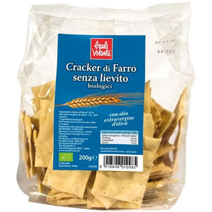 Handgefertigte Cracker aus Dinkelweizen und Olivenöl 200 g – Baule Volante – Crisdietética