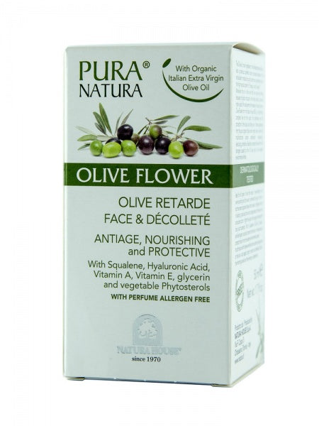 Creme de Azeite Anti-Rugas Olive Flower 50 ml - Pura Natura - Crisdietética