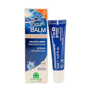 Lip Balm With Sunscreen Factor 30 10ml - Pura Natura - Crisdietética
