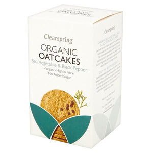 Oat Crackers with Seaweed and Organic Pepper - ClearSpring - Crisdietética