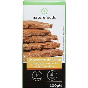 Chocolat au lait sans gluten 100g - Naturefoods - Crisdietética