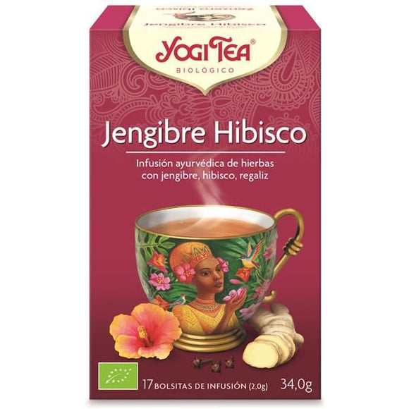 Infusão de Gengibre e Hibisco 17 Saquetas - Yogi Tea - Crisdietética