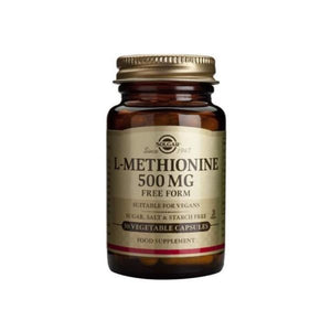 L-Methionine 500mg 30 Vegetable Capsules - Solgar - Crisdietética