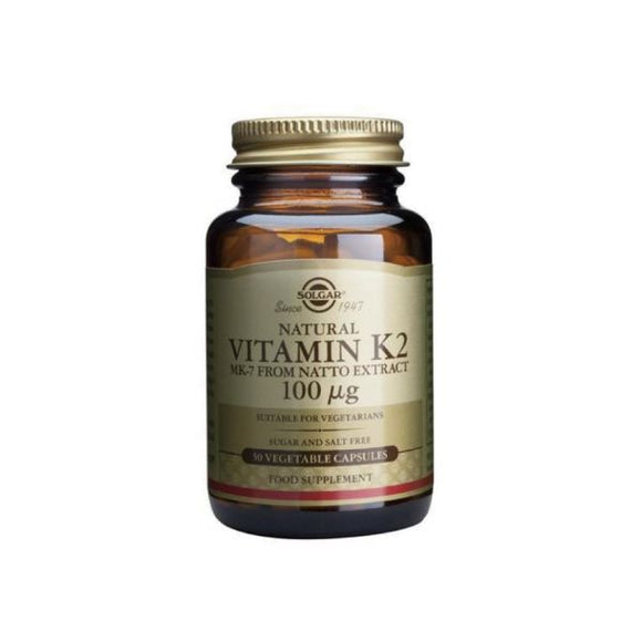 Vitamin K2 100mg 50 Comprimidos - Solgar - Crisdietética