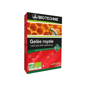 Biological Royal Jelly 1500mg 20 Ampoules - Biotechnie - Crisdietética
