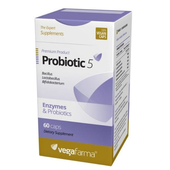 Probiotic 5 60 Cápsulas - Vegafarma - Crisdietética