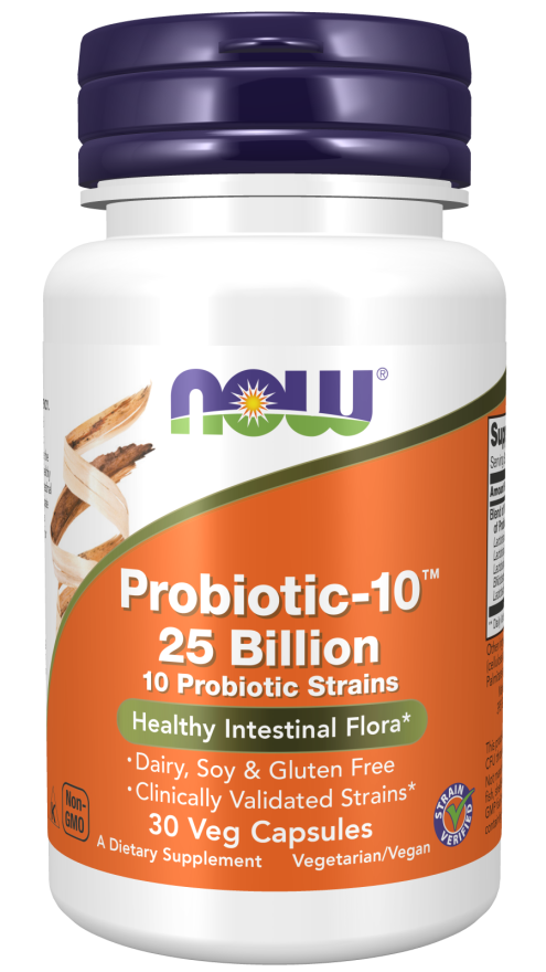Probiotic-10 25 Billion 30 Cápsulas - Now - Crisdietética