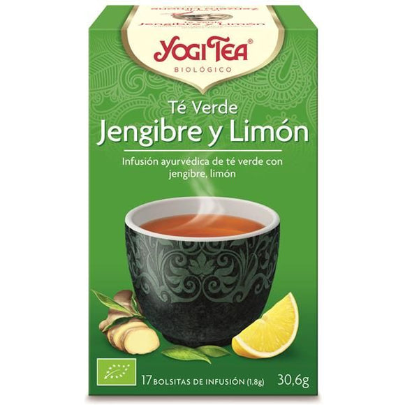 Chá Verde Gengibre e Limão 17 Saquetas - Yogi Tea - Crisdietética