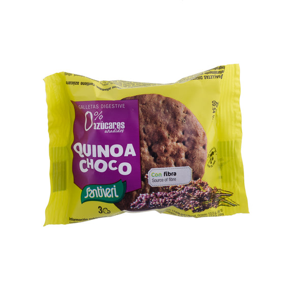 Bolachas Digestivas Quinoa e Chocolate 3 Unidades - Santiveri - Crisdietética
