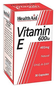 Natural Vitamin E 600ui 30 Capsules - HealthAid - Crisdietética