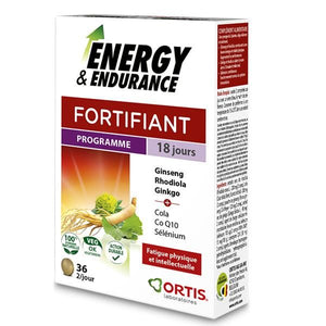 能量和耐力 36 粒藥片 - Ortis - Crisdietética