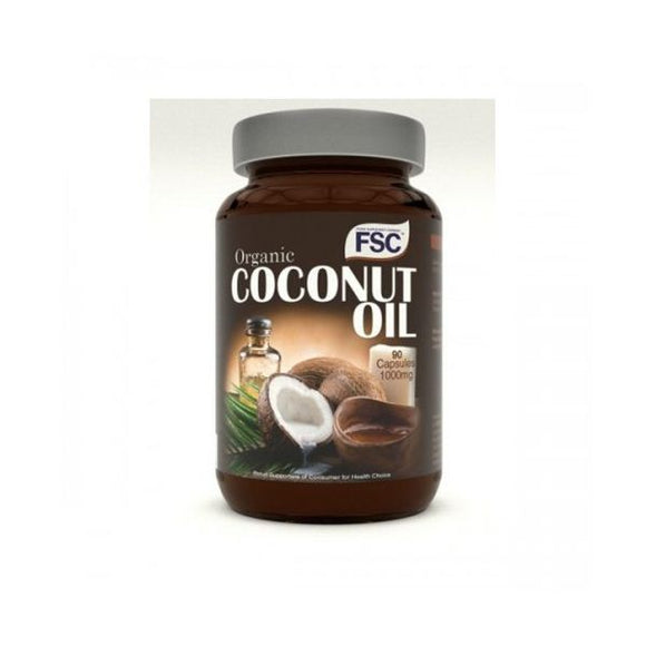 Organic Coconut Oil 1000mg 90 Cápsulas - FSC - Crisdietética