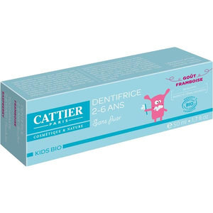 Kids 2-6 Years Old Raspberry Toothpaste 50ml - Cattier - Crisdietética
