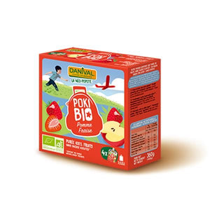 Organic Poki with Apple and Strawberry 360g - Danival - Crisdietética