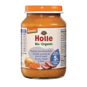 Carrot Puree with Potato and Beef 5M 190g - Holle - Crisdietética