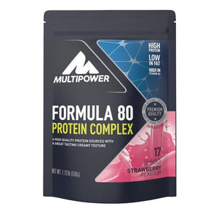 Protein Powder Formula 80 Strawberry 510g - MultiPower - Crisdietética