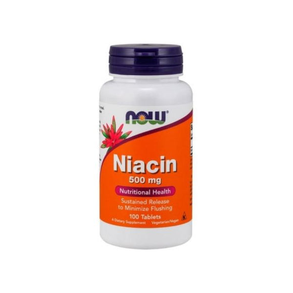 Niacin 500mg 100 comprimidos - Now - Crisdietética