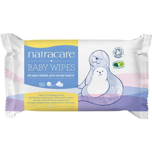 Organic Baby Cotton Wipes 50 Units - Natracare - Crisdietética