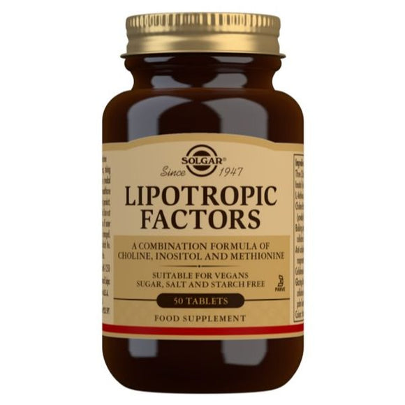Lipotropic Factors 100 Comprimidos - Solgar - Crisdietética