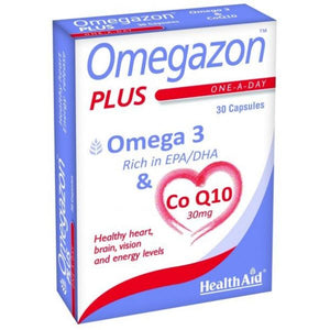 Omegazon Plus w / CoQ10 30 Capsule - Assistenza sanitaria - Crisdietética