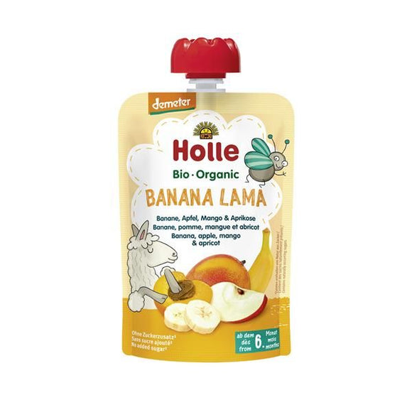 Puré de Banana Lama Frutos Biológico 6M 100g - Holle - Crisdietética