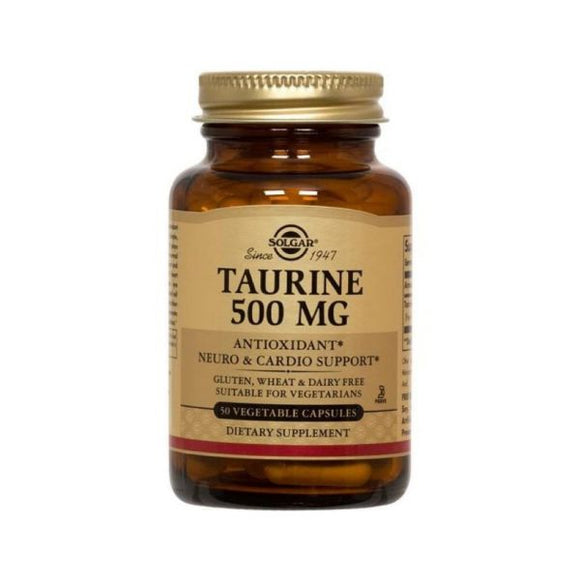 Taurine 500mg 50 Comprimidos - Solgar - Crisdietética
