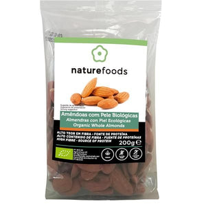 Almond with Biological Skin 200g - Naturefoods - Chrysdietética